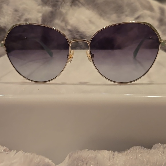 Kate Spade Green and Gold Round Octavia Sunglasses Brand New In Case main image 12